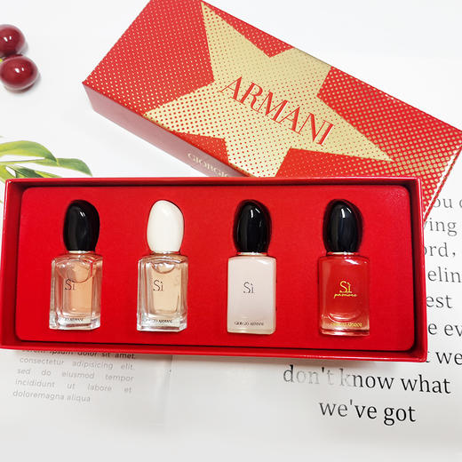 2月12日停发！【小来】限时送随机护手霜+小镜子🎉ARMANI阿玛尼香水套装 红色挚爱浓香真情流露女士红瓶Q香7ml*4 礼盒 商品图7