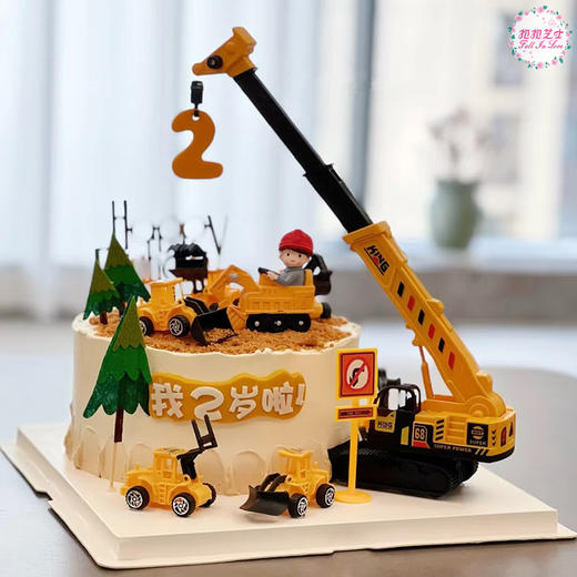 新款3D立体挖掘机蛋糕  | 机身可360°旋转，挂钩可上下伸缩，真实模拟挖掘场景 商品图1