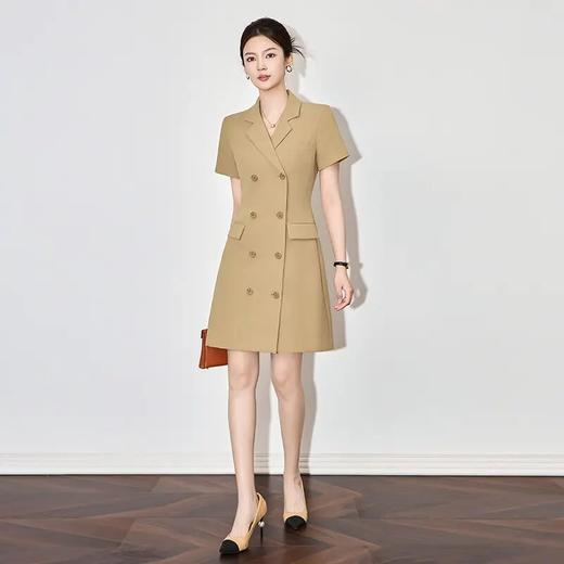 【高货wl】全新升级【铂金会员358/天猫479/差价121】(14320) 洛诗琳时尚气质轻熟风通勤收腰连衣裙高级感职业西装裙 商品图0