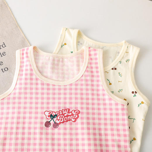 【夏季特卖，纯棉17色可选】【拍一件不发， 选3件加入购物车自动减】夏季儿童纯棉背心男童女童打底衫无袖T恤小男孩吸汗透气背心100% 商品图9