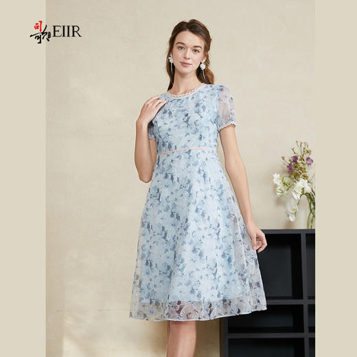 司歌刺绣碎花短袖连衣裙A911063X 商品图1