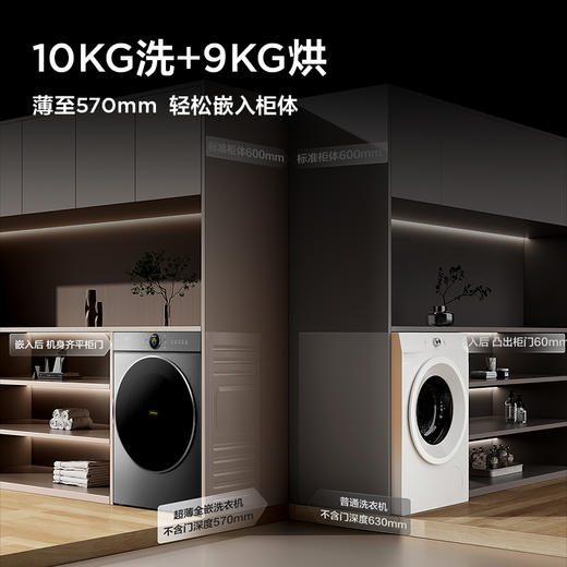 【新品上市】TCL小黄人·大眼萌AI超级筒T7R PRO 10公斤DD直驱洗烘一体 G100T7R-HDIS 商品图8