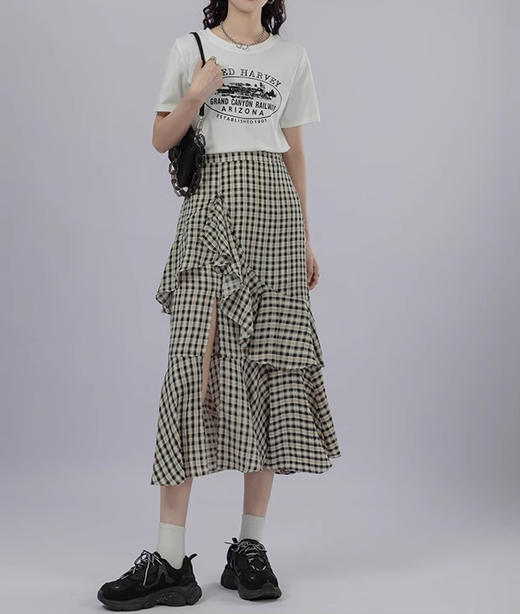 裁缝学苑AQ451复古开叉半身裙纸样女装裙子新款鱼尾裙不规则半裙样板 商品图1