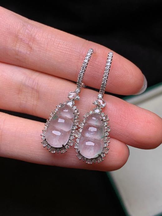 福豆翡翠耳坠 商品图1