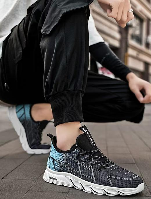 【YW】无忧购男鞋休闲运动飞织透气软底跑步运动鞋AC3889（截单后7天发货) 商品图0