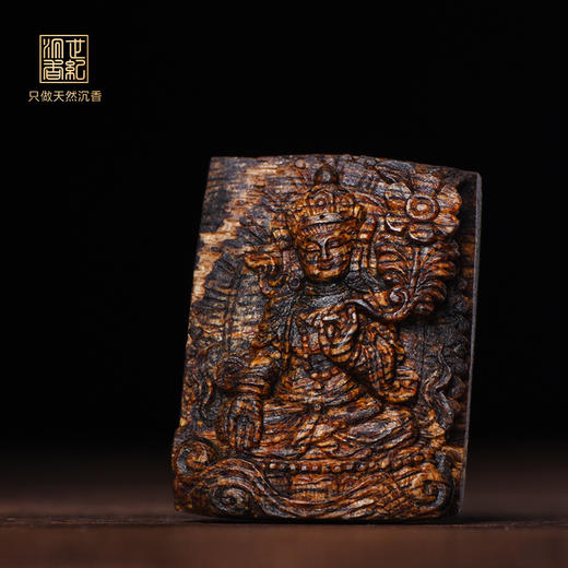 天然芽庄白奇楠菩萨雕件 沉水级 2.4克 SP11116 商品图0