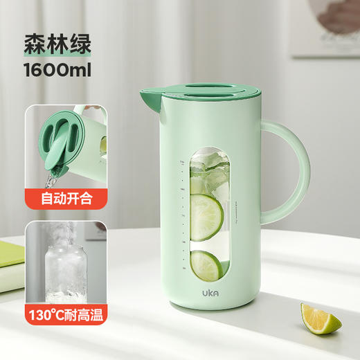 【多样屋专柜】 UKA冰箱冷水壶家用高级玻璃水壶凉水壶杯耐高温泡茶壶套装大容量 商品图0