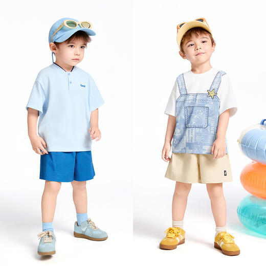 【实体店同款】男童全腰梭织短裤夏季新款安奈儿童装XB526633 商品图3