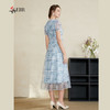 司歌刺绣碎花短袖收腰连衣裙中长裙A911064X 商品缩略图3