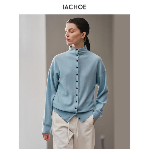 棉仓3621506002-IACHOE云水蓝毛衣 商品图0