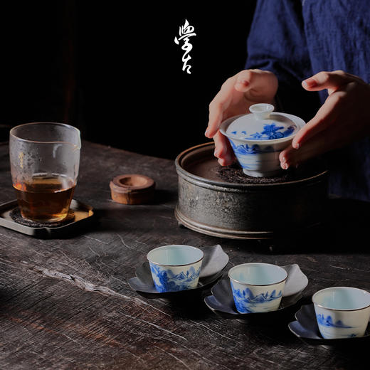 娜家山水盖碗套装 商品图3