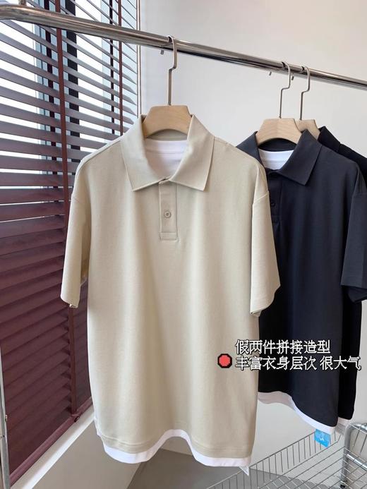 高品质男款~精梳棉假两件Polo领短袖T恤【包邮+三天无理由退huan】 商品图5