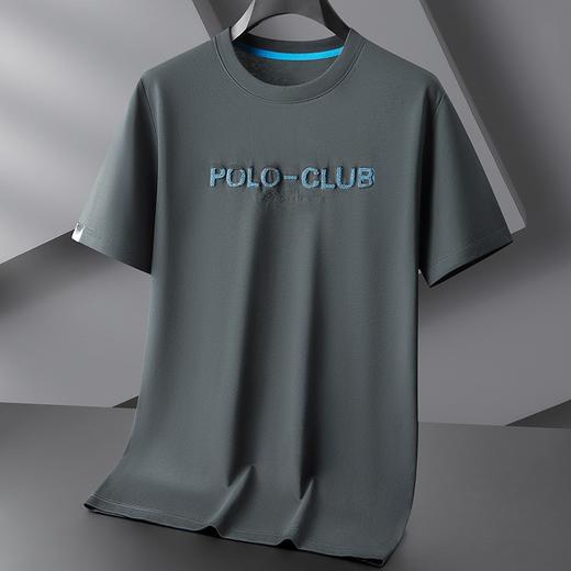 【棉质】【DPF】大依优型大码短袖T恤圆领时尚绣花加肥加大半袖夏季打底衫肥佬宽松休闲上衣男士胖子 商品图1