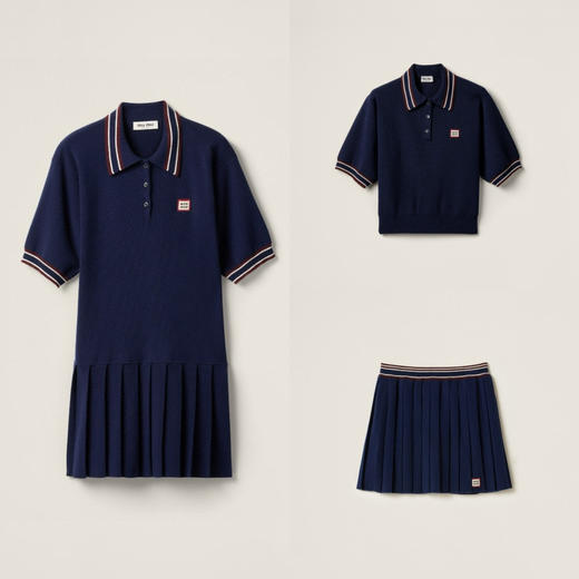 MIU-S 徽标藏蓝针织系列. 商品图0