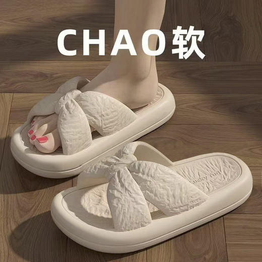 【超舒服❗️超软的蝴蝶结拖鞋】脚感舒适，柔软轻盈，超亲肤，厚度女士夏季新款外穿踩屎感防滑不臭脚柔软舒适舒适凉拖鞋女 商品图3