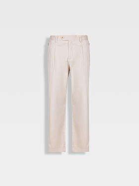 callisto松弛系列卡其棉混纺休闲裤