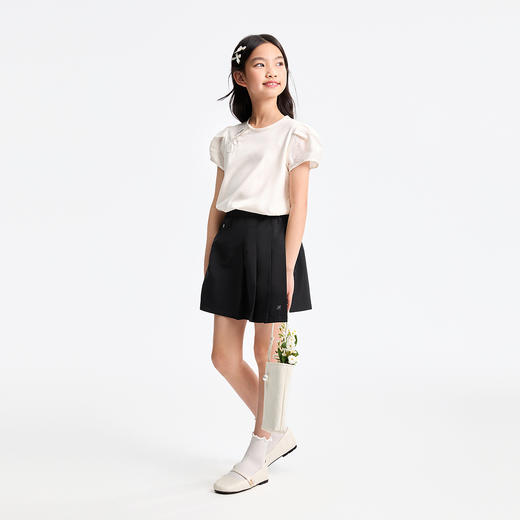 女童圆领短袖针织衫夏季新款安奈儿童装EG521144 商品图5