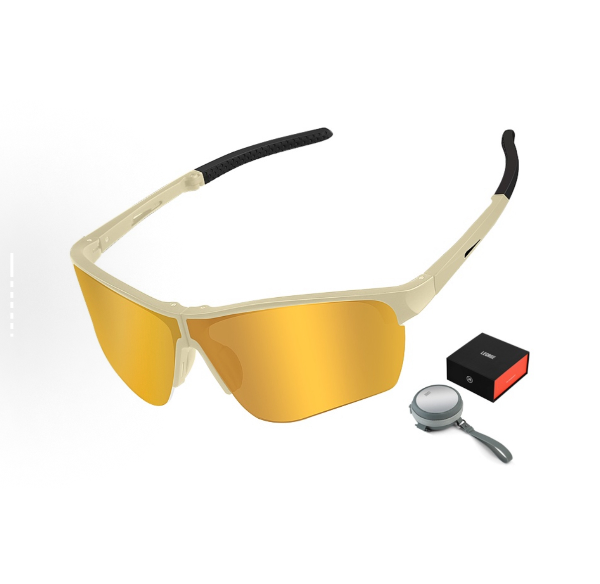 乐凯奇 LECAGE 男女同款 骑行日常跑步马拉松便携折叠防风户外运动折叠变色 骑行眼镜