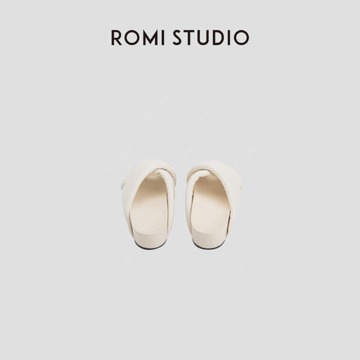 ROMI STUDIO【高品质】简约纯色交叉带防滑厚底休闲面包拖鞋S3386 商品图2