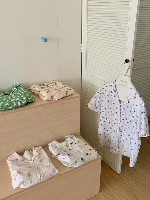 云感棉纱衣~ 25年新款全棉纱布短袖长裤宽松两件套家居服 可外穿甜美可爱纯棉透气 商品图0