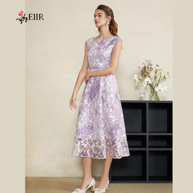 司歌背心刺绣印花连衣裙收腰中长款A911271X