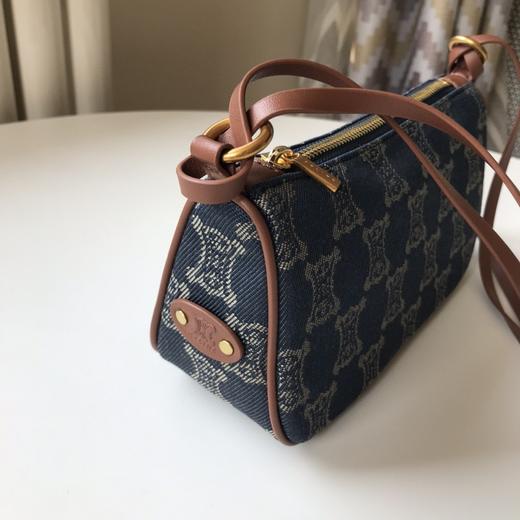 老花满印牛仔单肩包复古印花相机包女斜挎腋下包手提包 商品图2