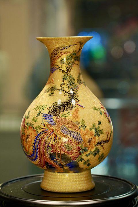 金丝珐琅花开富贵玉壶春 商品图0