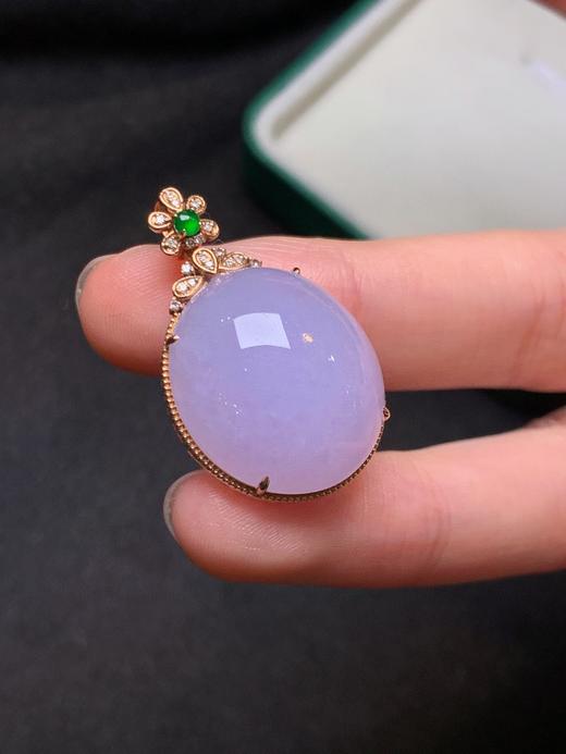 紫罗兰蛋面翡翠吊坠 商品图2