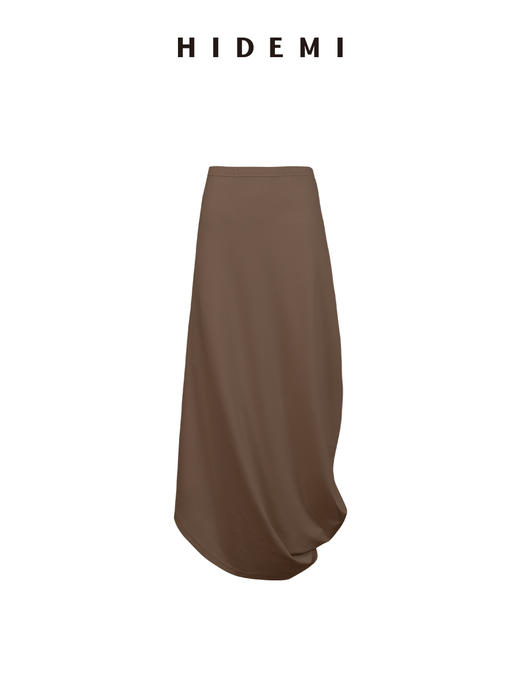 HIDEMI 极简设计感进口莱赛尔混纺棉纱线圆领堆堆感背心茧型裙套装 背心/茧型裙 商品图14