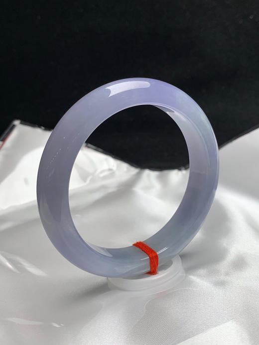 612642，56.3圈口，冰紫正圈平安镯，茄紫色，种水好 商品图1