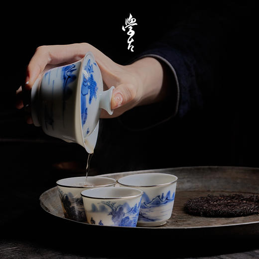 娜家山水盖碗套装 商品图1