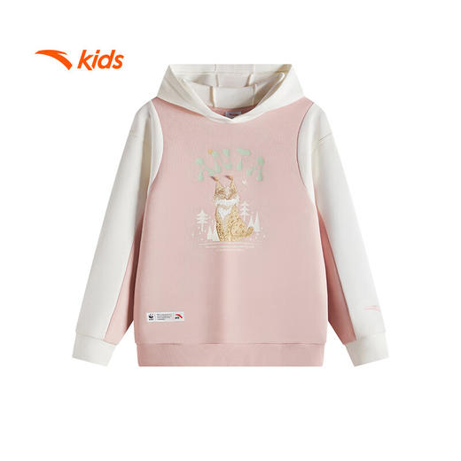 安踏儿童卫衣女大童户外系列针织连帽套头衫362516711 商品图4