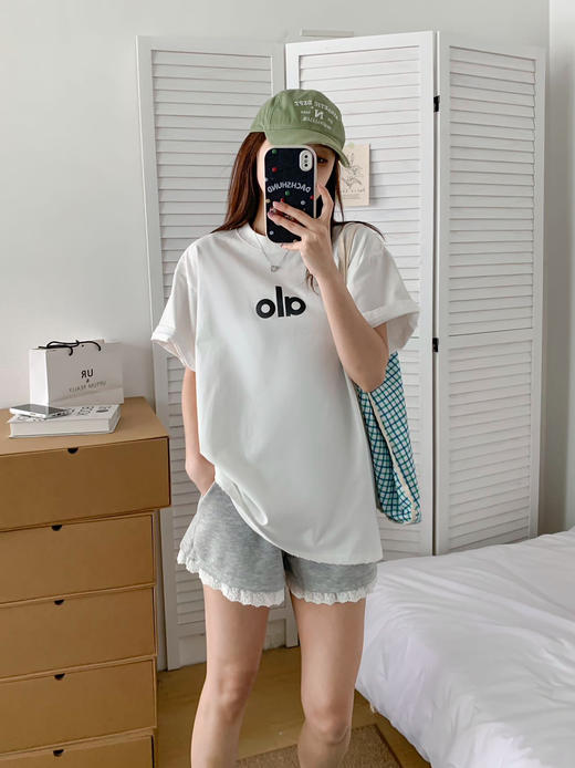 昂跑 夏季松弛感 休闲圆领 水洗磨破 短袖T恤 商品图8