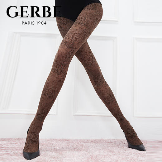 Gerbe格伯 法国原装进口女士丝袜 豹纹连裤袜GCSAF 97d 商品图0