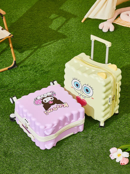 【行李箱儿童可骑坐】学生登机旅行箱 18新款小型卡通印LOGO拉杆密码箱  国庆假期出游 商品图2