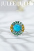 JULEE JULEE茱俪珠宝 18K白金绿松石彩蓝宝石旋转戒指 商品缩略图1