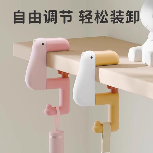 开学季福利！【3个装 高承重】思考鸭书包挂钩学生课桌书桌边侧边免打孔便携可移动办公室桌面挂包神器 商品图4