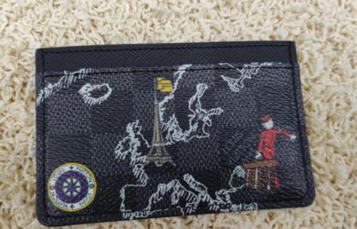 LOUIS VUITTON map系列棋盘格 卡包 男款 黑 N60265 商品图0