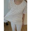 浪漫碎花~BM风春夏新款碎花美宅衣 全棉针织螺纹民短袖长裤休闲两件套睡衣女 商品缩略图2