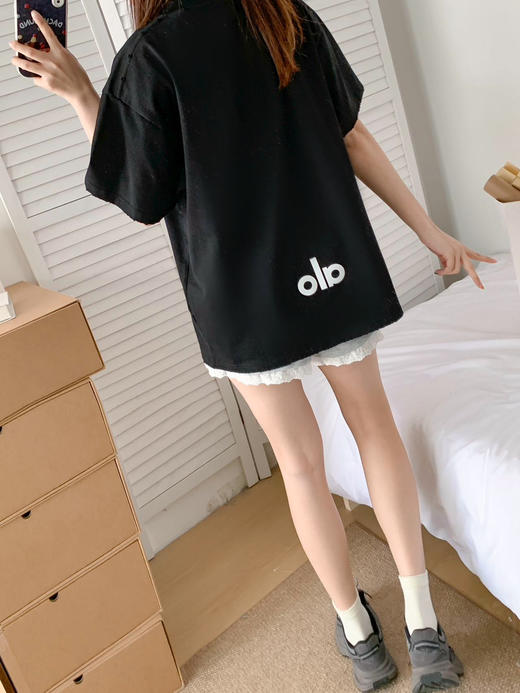 昂跑 夏季松弛感 休闲圆领 水洗磨破 短袖T恤 商品图6