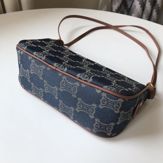 老花满印牛仔单肩包复古印花相机包女斜挎腋下包手提包 商品图3