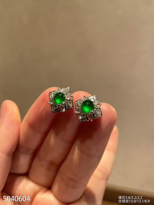 5040604，蛋面耳钉。具体价格微信咨询 商品图2