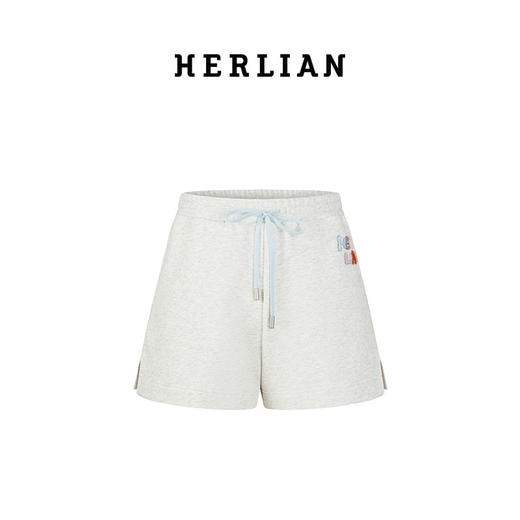 Herlian2025年春夏新品绣花短款抽绳运动裤 商品图4