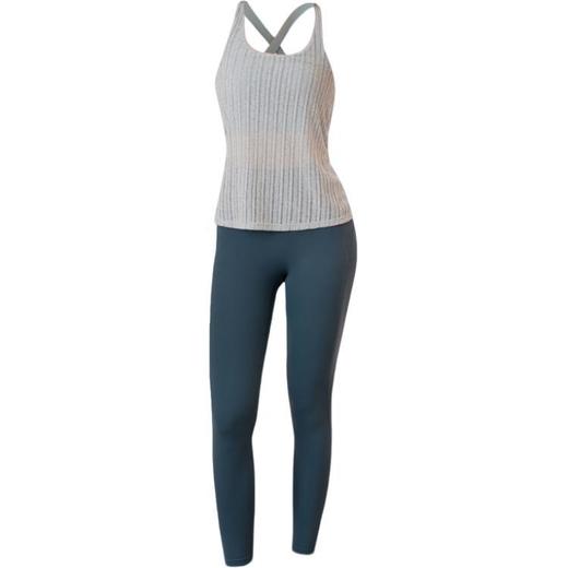 美愫假两件瑜伽背心无袖上衣女网纱性感美背高腰莱卡瑜伽裤套装夏 商品图4