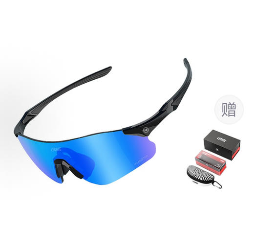 乐凯奇 LECAGE 偏光变色跑步眼镜 日常越野 男女同款专业马拉松护目镜防风沙防紫外线 风镜 商品图1