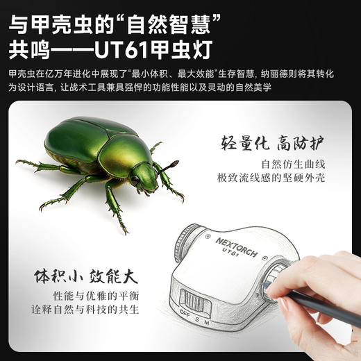纳丽德UT61甲壳虫型多光源战术信号灯 商品图2