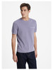 callisto启程系列紫色多巴胺长绒棉混纺弹力T恤 商品缩略图3