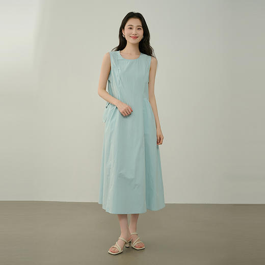 NEELLY纳俪商场同款夏季新款简约清新背心连衣裙女百搭减龄款长裙N25044Y05503 商品图3
