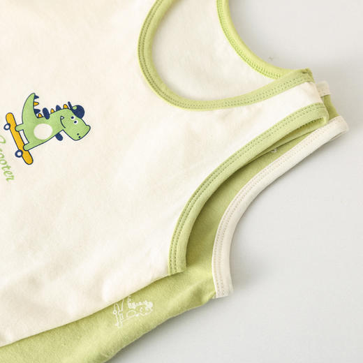 【夏季特卖，纯棉17色可选】【拍一件不发， 选3件加入购物车自动减】夏季儿童纯棉背心男童女童打底衫无袖T恤小男孩吸汗透气背心100% 商品图10