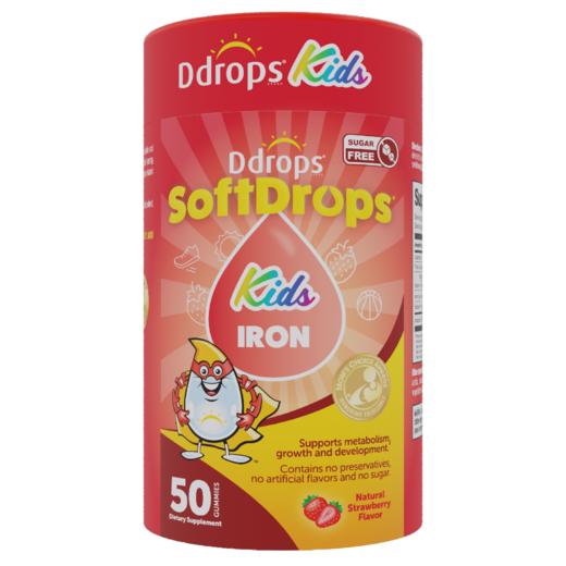 Ddrops滴卓思儿童无糖型补铁软糖50粒/罐 商品图0